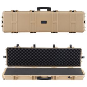 VEVOR Hard Rifle Case, Lockable Rifle Case with Pre-cut Foams, 50 in Movable Gun Storage with Wheels